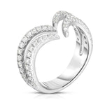 2ct Round Cut Diamond Engagement Ring 14k White Gold Finish Dual Split Band Open