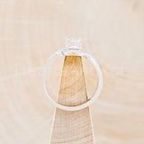 2ct Round Cut Simulated Peach Morganite Infinity Halo Ring 14k White Gold Plated