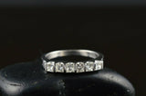 3Ct Princess Cut Diamond Six Stone Stackable Engagement Ring 14K White Gold Over