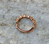 1.5ct Marquise Cut Diamond Half Eternity Wedding Ring Band 14k Rose Gold Finish