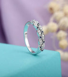 Half Eternity Wedding Band 1.5ct Round Cut Diamond Sapphire 14k WhiteGold Finish