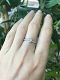 1.3ct Round Diamond Engagement Ring Solitaire with Accents 18k White Gold Finish