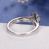 1.5ct Round Cut VVS1D Diamond Engagement Ring Split Shank 14k White Gold Finish