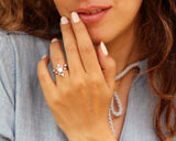 2.5ct Round Cut Diamond Engagement Ring Art Deco Bridal Set 14k Rose Gold Finish