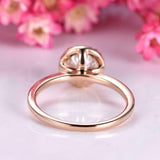 1.7ct Round Cut VVS1D Diamond Engagement Ring Halo Solitaire 14k RoseGold Finish