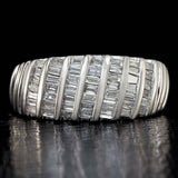 4.5ct Baguette Cut VVS1/D Diamond Cluster Wedding Ring Band 14K White Gold Over