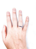 0.2ct Round Cut Simulated Sapphire Minimalist Wedding Band 14k White Gold Plated