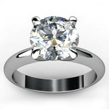 1ct Round Cut Diamond Classic 4 Prong Solitaire Ring Women 14k White Gold Finish