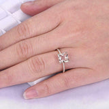 2.6ct Princess Cut Peach Morganite Hidden Halo Choker Ring 14k Rose Gold Finish