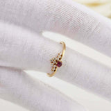 1.2ct Round Cut Pink Ruby Engagement Ring Diamond Crown 14k Yellow Gold Finish