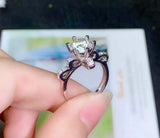 2.2ct Engagement Ring Round Cut Diamond Floral Knot Design 14k White Gold Finish