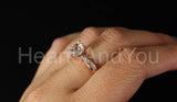 1ct Oval Cut Simulated Morganite Infinity Engagement Ring 14k Rose Gold Plated