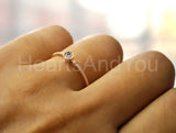 0.2ct Round Cut Moissanite Twisted Rope Engagement Ring 14K Yellow Gold Plated