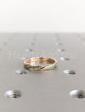 0.3ct Round Cut Simulated Emerald Infinity Wedding Band 14k Yellow Gold Plated