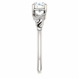 0.5ct Round Cut VVS1 D Diamond Solitaire Engagement Ring 14k White Gold Finish