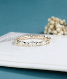 0.5ct Marquise Cut Simulated Diamond Eternity Wedding Band 14k YellowGold Plated