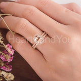 2ct Oval Cut Simulated Morganite Halo Milgrain Bridal Set 14k Rose Gold Plated