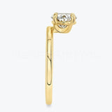 0.4ct Oval Simulated Diamond Solitaire Engagement Ring 14k Yellow Gold Plated