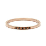 1ct Round Black Diamond Engagement Ring 14k Rose Gold Over Square Block Trio Set