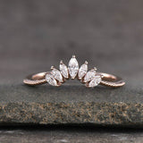 1.2ct Engagement Ring Marquise Cut Diamond Solitaire Crown 14k Rose Gold Finish