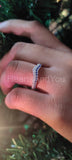 0.2ct Round Cut Simulated Sapphire Anniversary Wedding Band 14k WhiteGold Plated