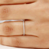 0.5ct Round Cut Moissanite Anniversary Women Wedding Band 14k White Gold Plated