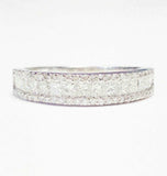 5.5ct Princess Cut Diamond Half Eternity 3 Row Wedding Band 14K White Gold Over