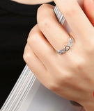 1.5ct Round Cut VVS1 Diamond Wedding Ring Band 14k White Gold Finish Love Design