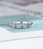 0.2ct Round Blk Simulated Diamond Anniversary Wedding Band 14k White Gold Plated