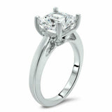 2.5ct Cushion Cut Diamond Solitaire Classic Engagement Ring 14K White Gold Over