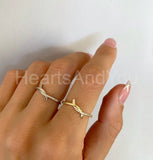 0.2ct Round Cut Moissanite Stacking Promise Engagement Ring 14k WhiteGold Plated