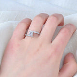 1.6ct Round Cut Diamond Engagement Ring 14k White Gold Finish Bypass Solitaire