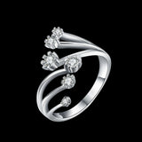 1ct Round Cut Diamond Engagement Ring 14k White Gold Finish Trendy Unique Design