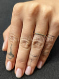 0.2ct Round Black Simulated Diamond Half Eternity Curved Band 14k Gold Plated