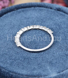 0.5ct Marquise Simulated Diamond Anniversary Wedding Band 14k White Gold Plated