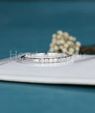 0.5ct Baguette Simulated Diamond Half Eternity Wedding Band 14k WhiteGold Plated