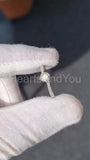 0.5ct Round Cut Moissanite Solitaire with Accents Ring 14k White Gold Plated