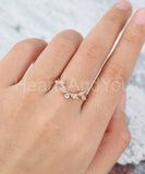 0.5ct Round Cut Moissanite Curved Milgrain Wedding Band 14k Yellow Gold Plated
