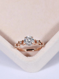 0.7ct Round Cut Diamond Engagement Ring Antique Vintage 14k Rose Gold Finish