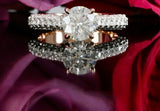 2ct Round Brilliant Cut Diamond Solitaire Engagement Ring 14k Rose Gold Finish