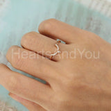 0.55ct Round Cut Moissanite Curved Women Wedding Band 14k Yellow Gold Plated