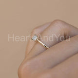 0.5ct Baguette Simulated Diamond Two Stone Engagement Ring 14k YellowGold Plated