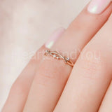 0.1ct Round Cut Moissanite Twig Vine Women Wedding Band 14k Yellow Gold Plated