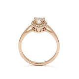1.2ct Marquise Cut Diamond Engagement Ring 14k Rose Gold Finish Halo Solitaire