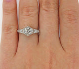 5Ct Round Cut Diamond Vintage Iced Solitaire Engagement Ring 14K Rose Gold Over