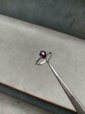 1.1ct Engagement Ring Pear Cut Pink Ruby Solitaire Women 14k White Gold Finish