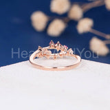 0.5ct Round Cut Moissanite Cluster Women Engagement Ring 14k White Gold Plated