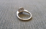 1.7Ct Round Cut Diamond Blue Sapphire Halo Engagement Ring 14K White Gold Finish