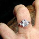 Round Cut VVS1D Diamond Engagement Ring Milgrain Halo 14k WhiteGold Finish