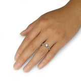 1ct Round Cut Diamond Engagement Ring Infinity Twisted Rope 14k WhiteGold Finish